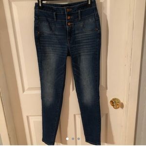 Dark washed high waisted skinny jeans Size 4